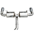 AWE Tuning axle-back exhaust installed view