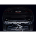 AWE Tuning axle-back exhaust installed view