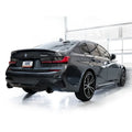 AWE Tuning axle-back exhaust installed view