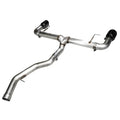 AWE Tuning axle-back exhaust installed view