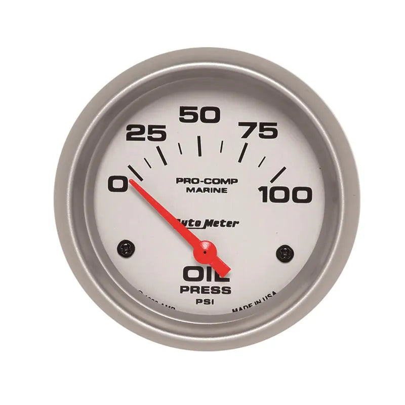 AutoMeter silver gauge