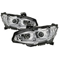 SPYDER headlights close-up