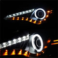 SPYDER headlights close-up