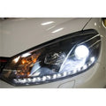 SPYDER headlights installed view