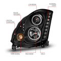 ANZO headlights close-up