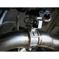 aFe axle-back exhaust installed view