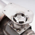 Stainless Works muffler close-up
