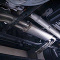 Stainless Works muffler close-up