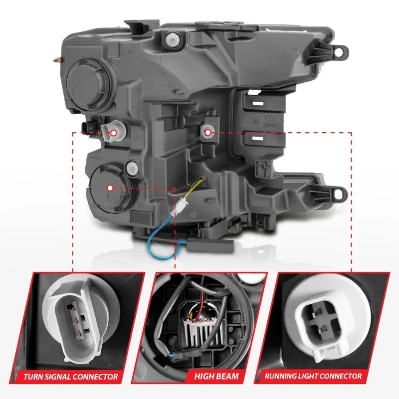 ANZO black headlights