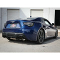 aFe axle-back exhaust installed view