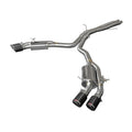 aFe axle-back exhaust installed view