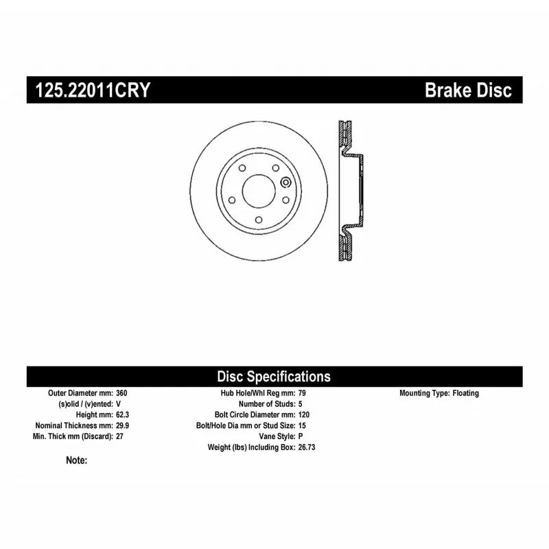 Stoptech carbon auto part