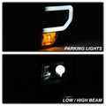 SPYDER headlights close-up