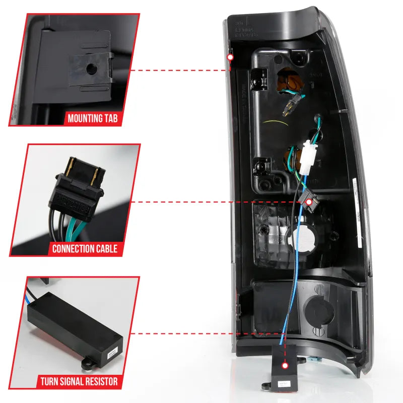 ANZO black tail light