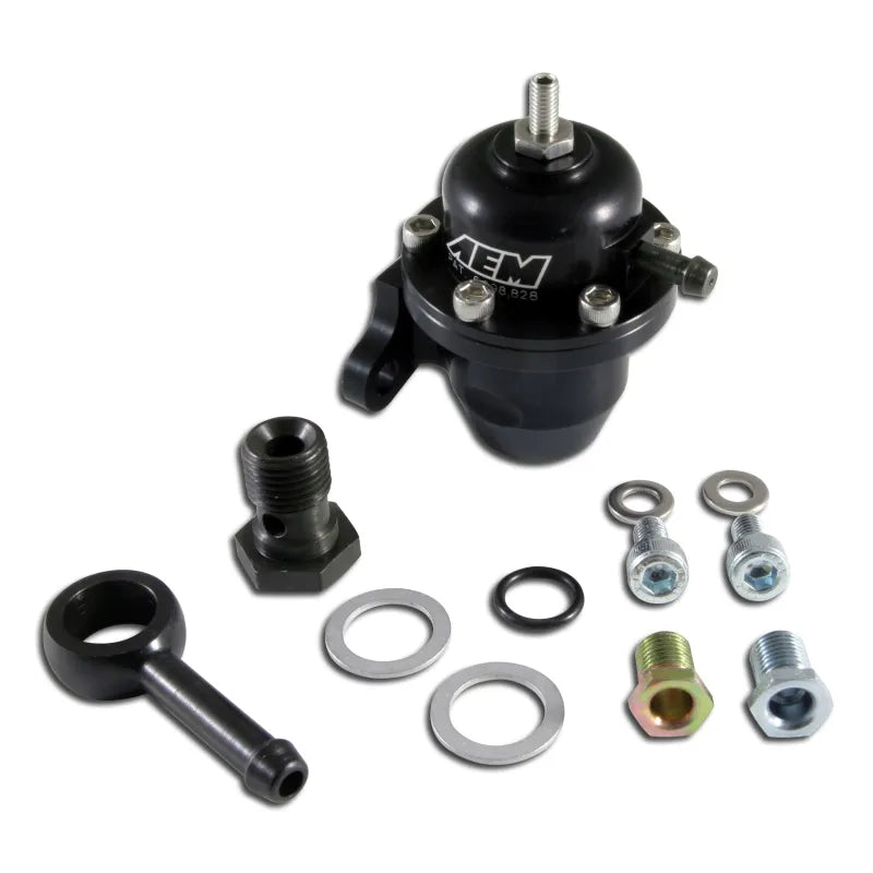 AEM black auto part