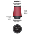 K&N Engineering air filter detail