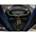 aFe axle-back exhaust installed view