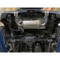 aFe axle-back exhaust installed view