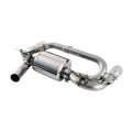 AWE Tuning axle-back exhaust installed view