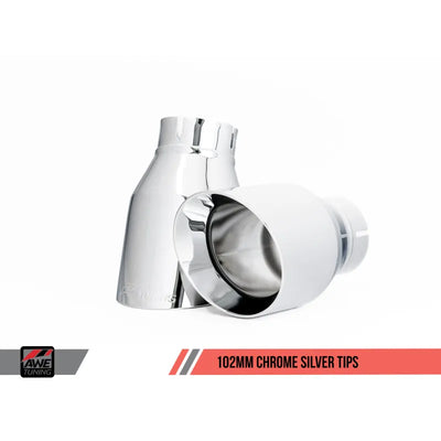 AWE Tuning silver muffler