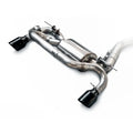 AWE Tuning axle-back exhaust installed view
