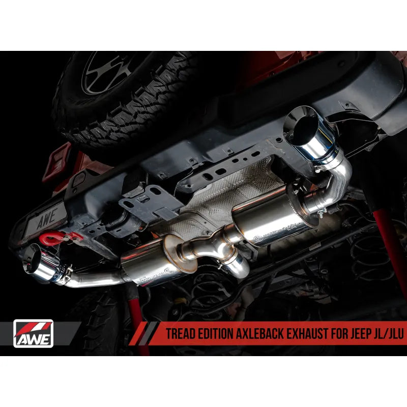 AWE Tuning silver axle-back exhaust