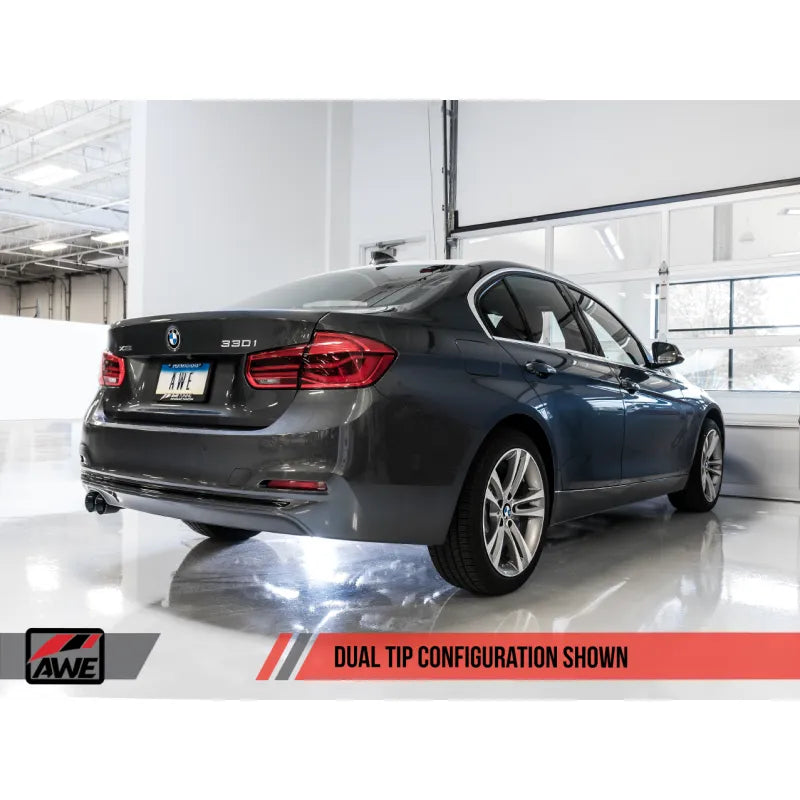 AWE Tuning silver axle-back exhaust