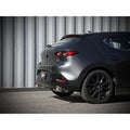 aFe axle-back exhaust installed view