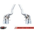 AWE Tuning axle-back exhaust close-up