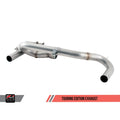 AWE Tuning axle-back exhaust installed view