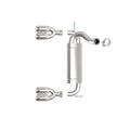 aFe axle-back exhaust installed view