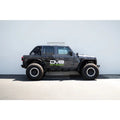 DV8 Offroad rock sliders installed view