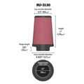 K&N Engineering air filter detail