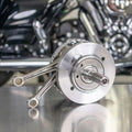 S&S Cycle red auto part