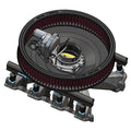 RETROFILTER DRIVEBYWIRE AIR CLEANER 16IN DIA 3IN FILTER HEIGHT ALUMINUM BL