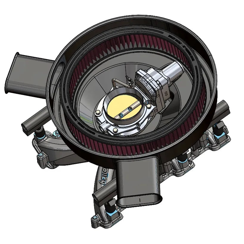 DUAL SNORKEL DBW AIR CLNR - CHROME