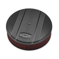 14 x 3 Air Cleaner Finned Bowtie Black