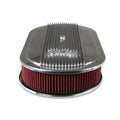 HOLLEY OVAL AIR CLNR,FINNED,3 INCH PREM