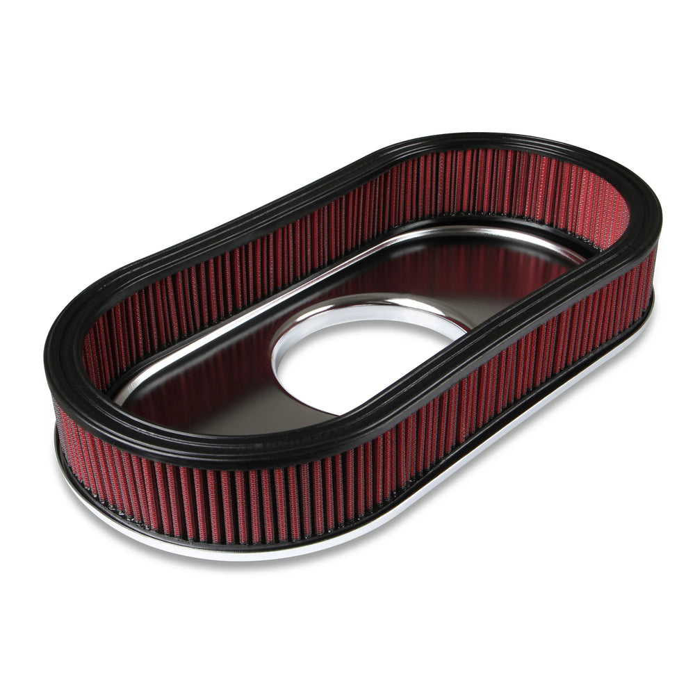 HOLLEY OVAL AIR CLNR,FINNED,3 INCH PREM