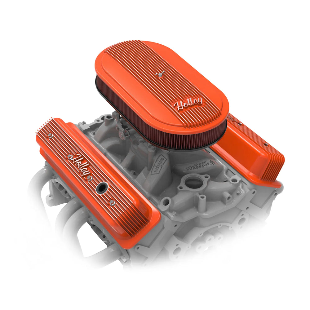 HOLLEY OVAL AIR CLNR,FINNED,3 INCH PREM
