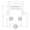 POWER STEERING REMOTE RESERVOIR BLACK ALUMINUM