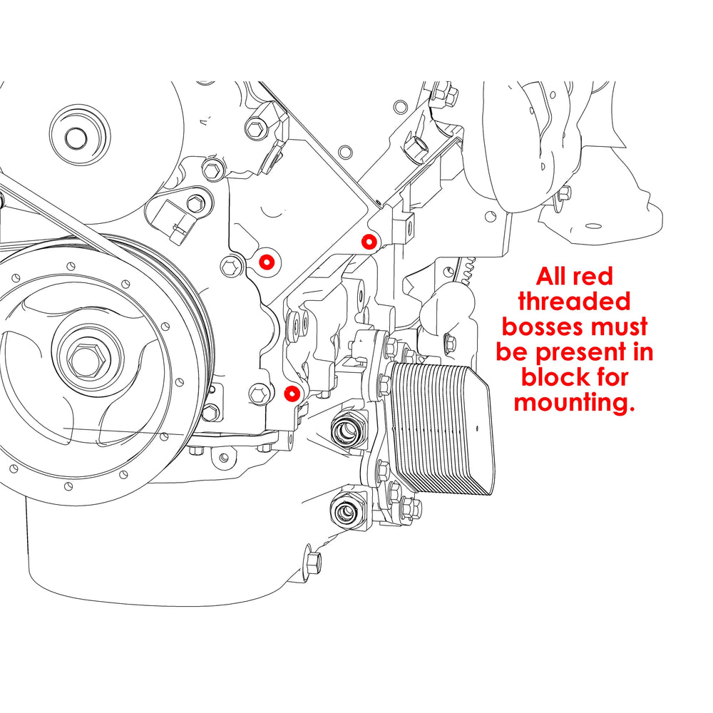SBC GEN III/IV MID LSA/LS ACCESSORY DRIVE BRACKET KIT ALTERNATOR BLACK