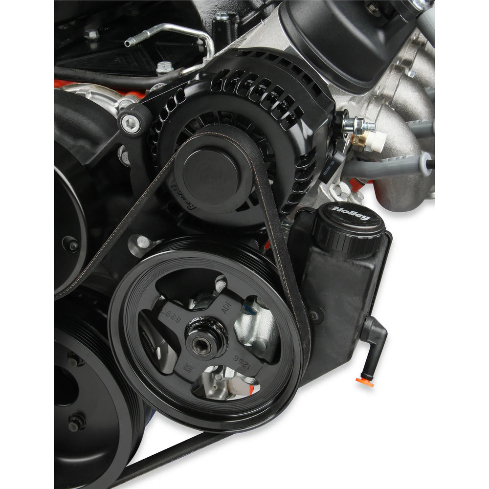 GM LS Mid Mount Complete Accessory Kit - Black