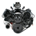 GM LS Mid Mount Complete Accessory Kit - Black
