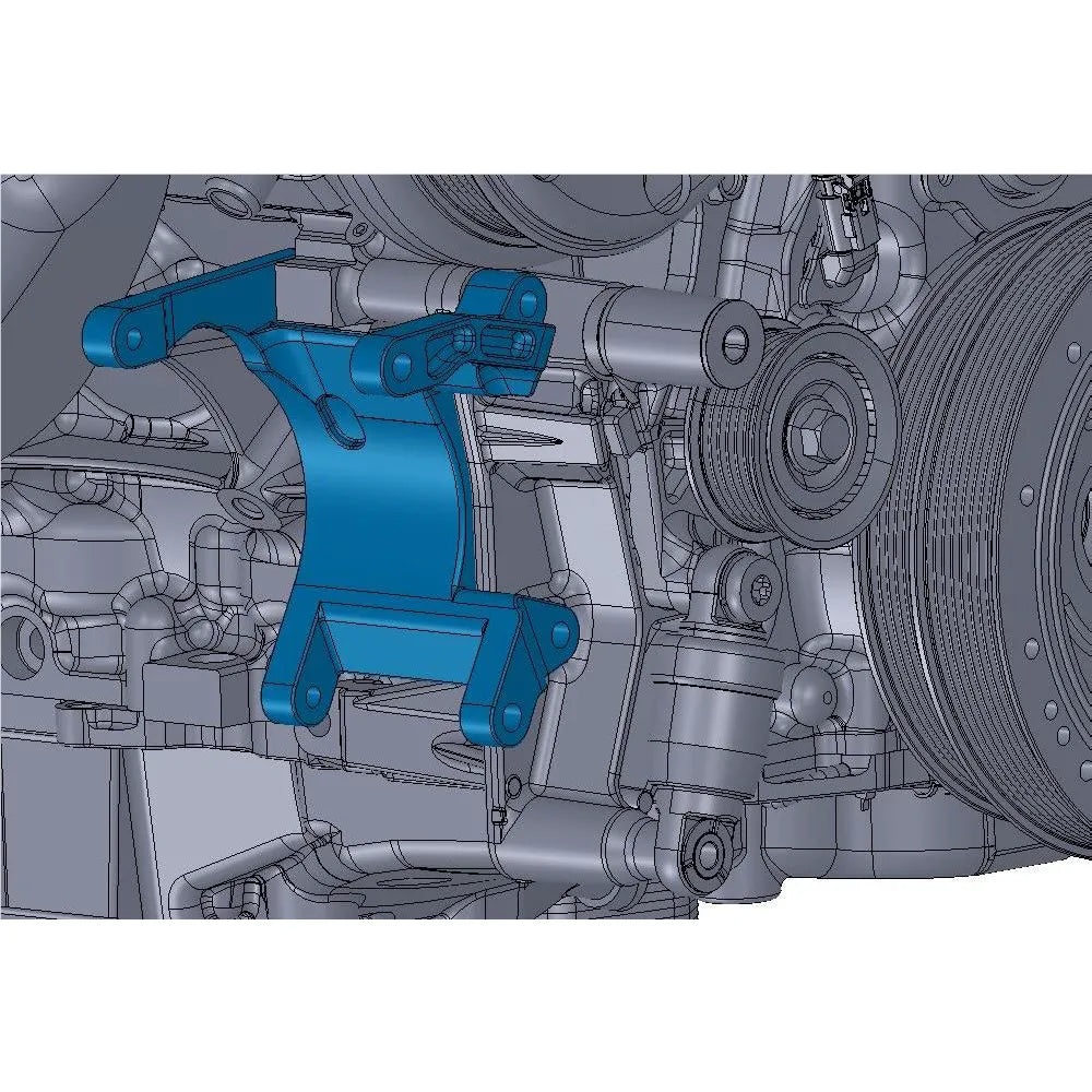 LTS LT4 DRY SUMP A/C BRKT BLACK FINISH