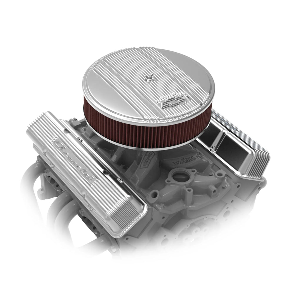 SBC Valve Covers Finned Vintage Series Polished