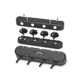 2-Piece Cast Alm GM LS Valve Cover Set - Black