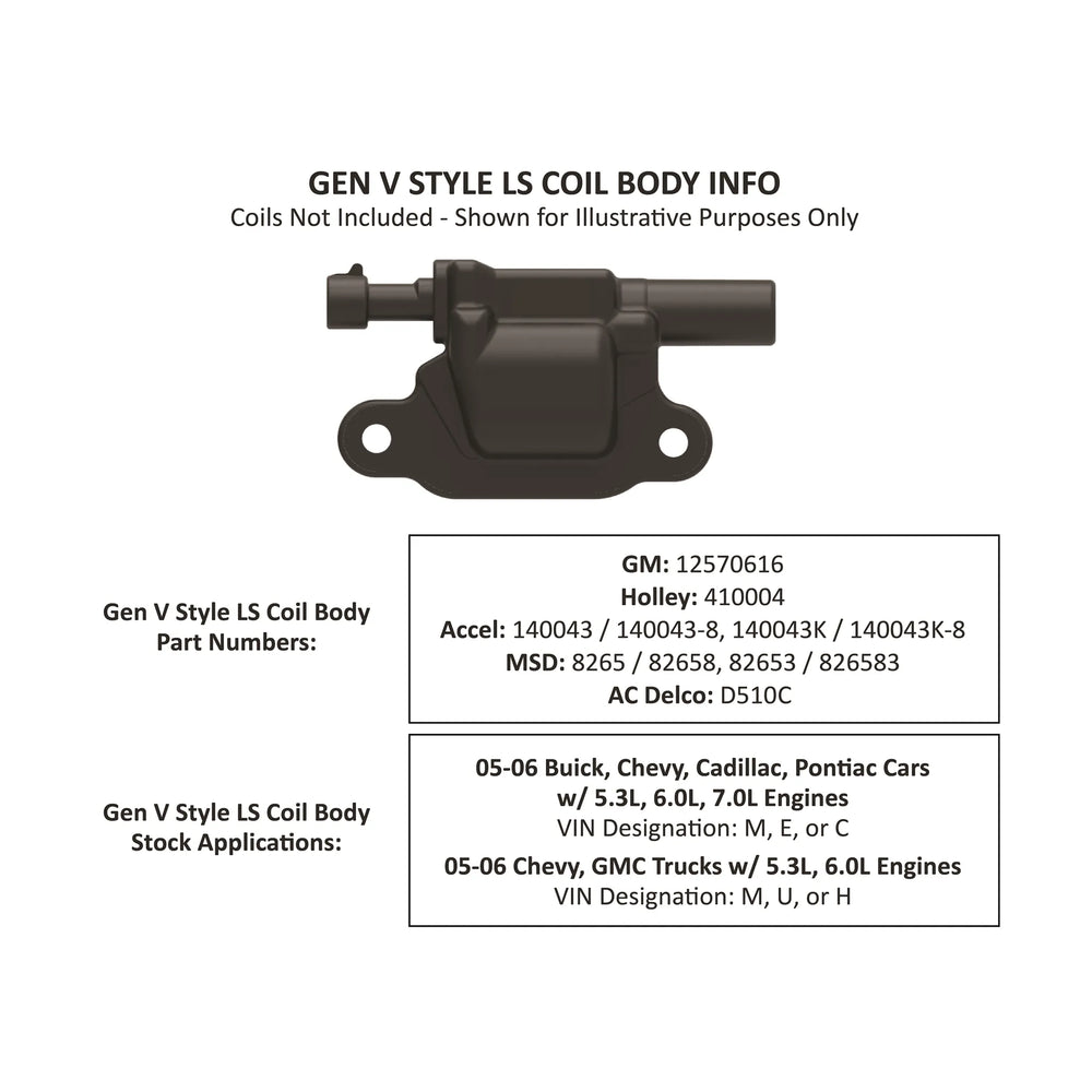 Valve Cover Set - GM LS 2-Piece Design - Black