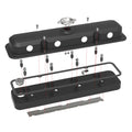 2-PIECE CAST ALUM. V/C SET SATIN BLK