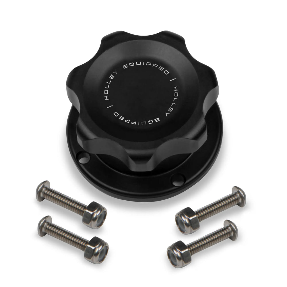 BILLET FILL CAP W/ 4 BOLT FLANGE- HOLLEY